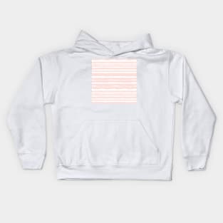 Blush Watercolor Stripes Kids Hoodie